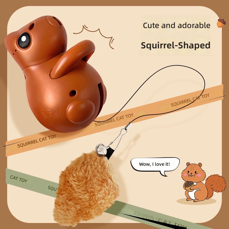 Pet Smart Lifting Cat Toy Electric Squirrel Hanging Cat Ball Cat Self-Hei-Jieyou Artifact Cross-border Wholesale - Image 2