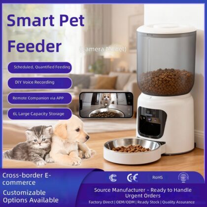 Cross-border Camera Pet Feeder Intelligent Timing Quantitative Video Feeding Remote Accompanying Large Capacity Storage