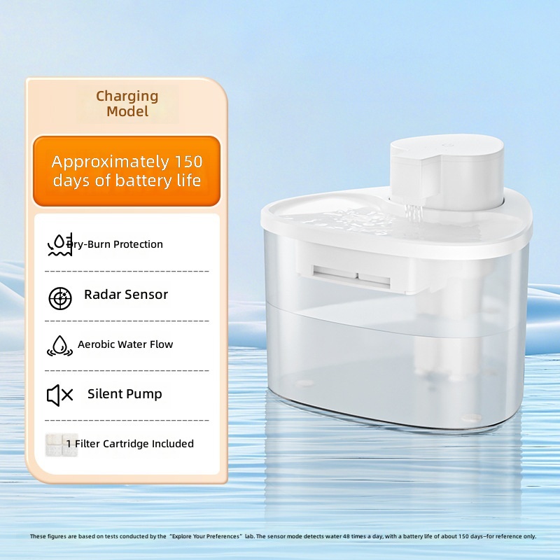 Pet cat water dispenser automatic circulation large capacity intelligent induction running water unplugged wireless water feeder - Image 8