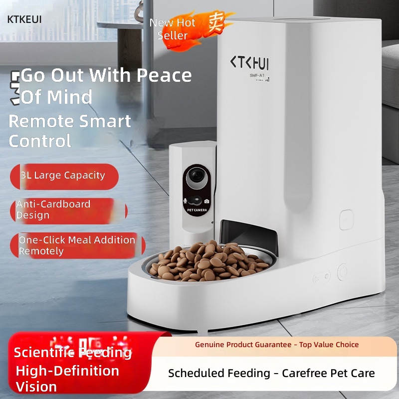 Pet Smart Feeder Timed Volume Video Interactive Super Large Capacity Automatic Feeder Pet Supplies